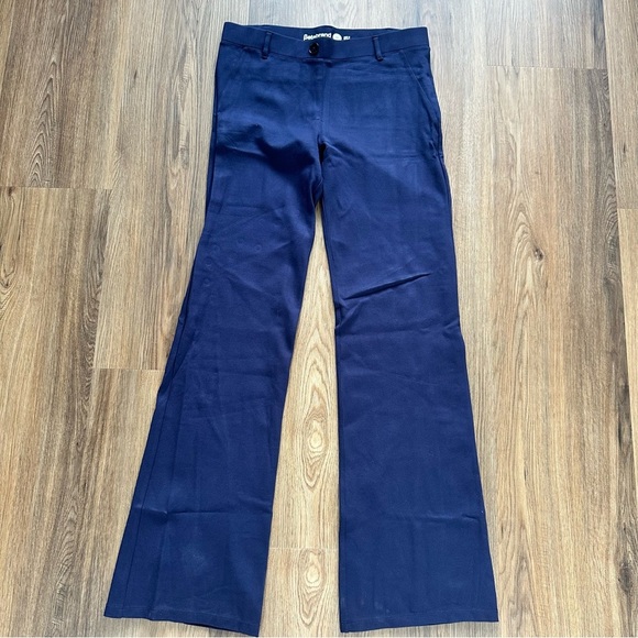 Betabrand Womens Flare Leg Yoga Dress Pant Size Medium Navy Blue Pull On Stretch - Picture 1 of 8